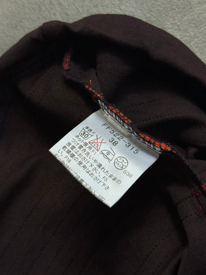 Burberry Blue Label Multi Stripe Detail Sleeveless Hoodie