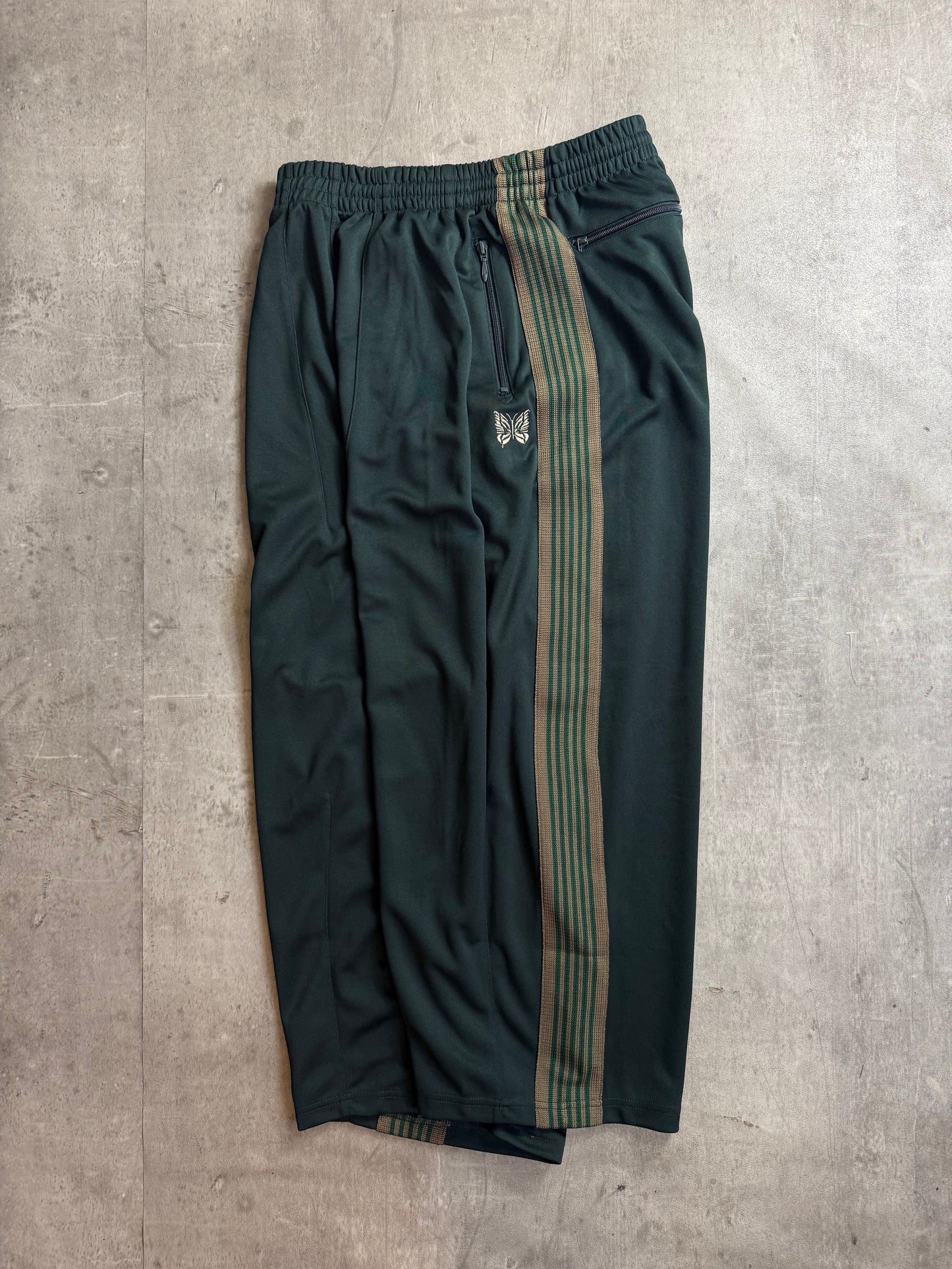 Needles Japan Khaki Stripe HD Track Pants