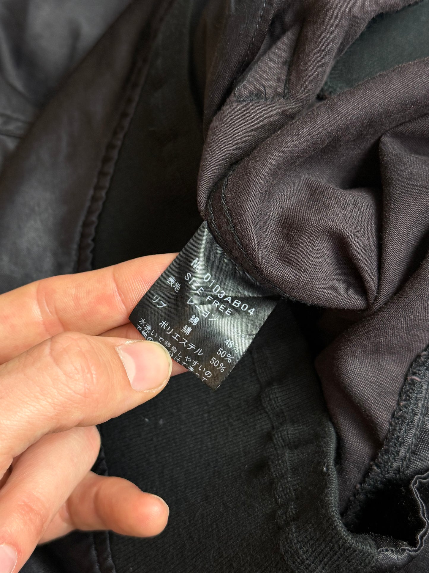 Hysteric Glamour Black Satin Full Zip Blouse