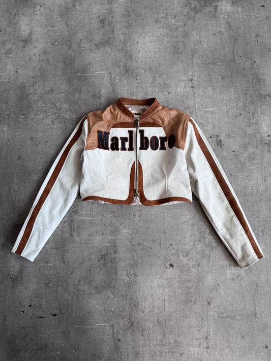 VT Rework: Marlboro Leather Detailed Suede Cropped Jacket