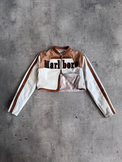 VT Rework: Marlboro Leather Detailed Suede Cropped Jacket
