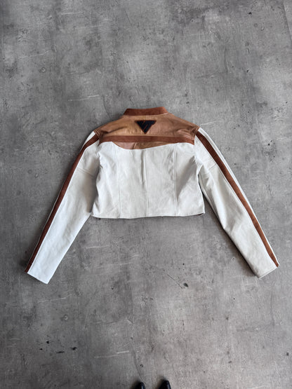 VT Rework: Marlboro Leather Detailed Suede Cropped Jacket