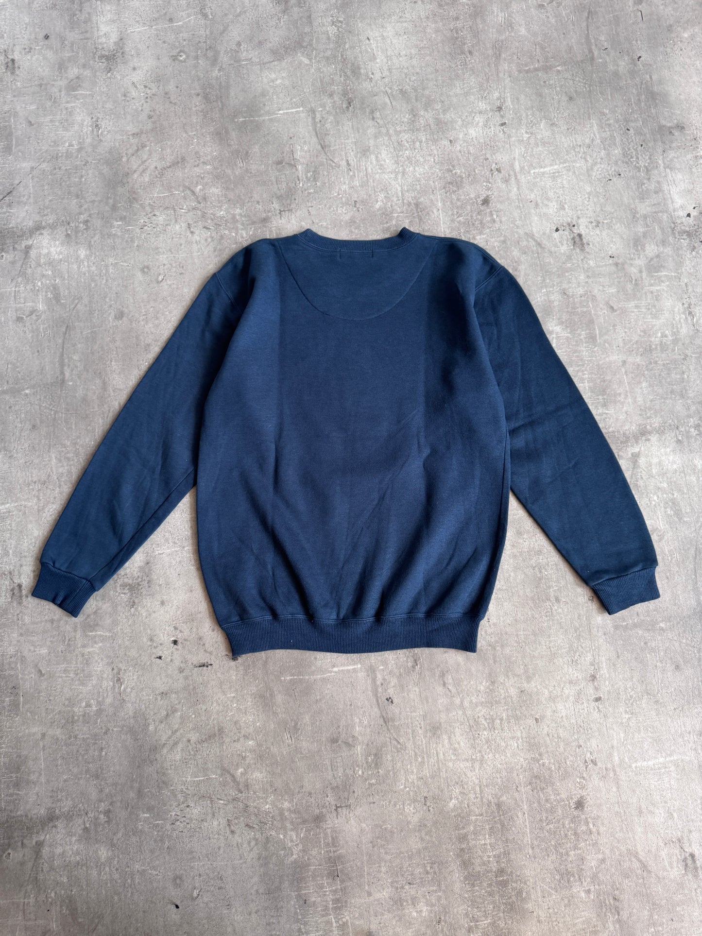 Pierre Balmain Logo Navy Cotton Crewneck