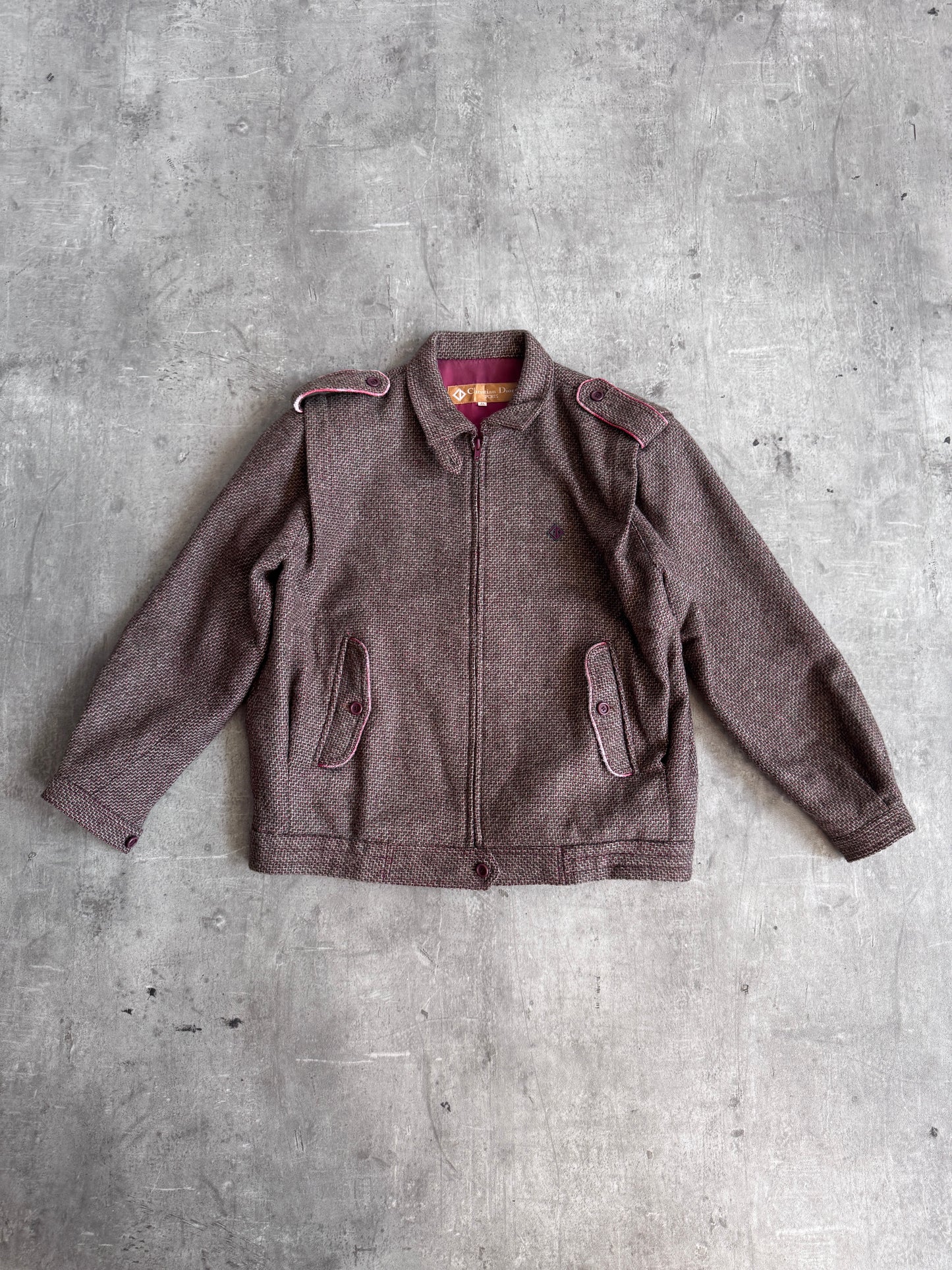 Christian Dior Tweed Structured Bomber