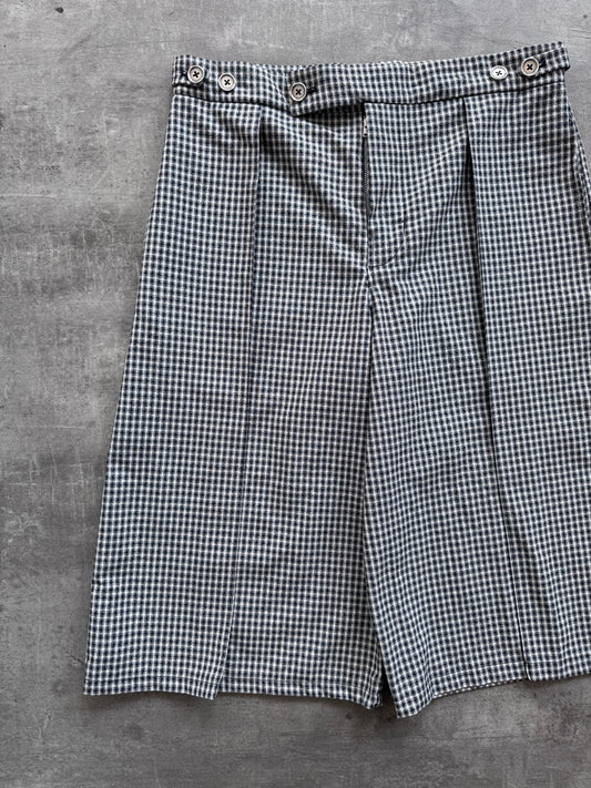 VT Rework : Pleated Check Tailored Shorts