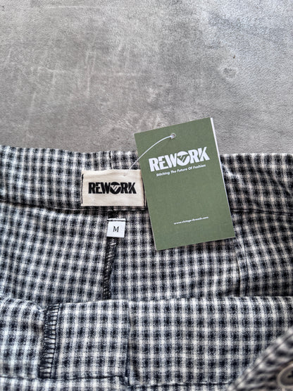VT Rework : Pleated Check Tailored Shorts