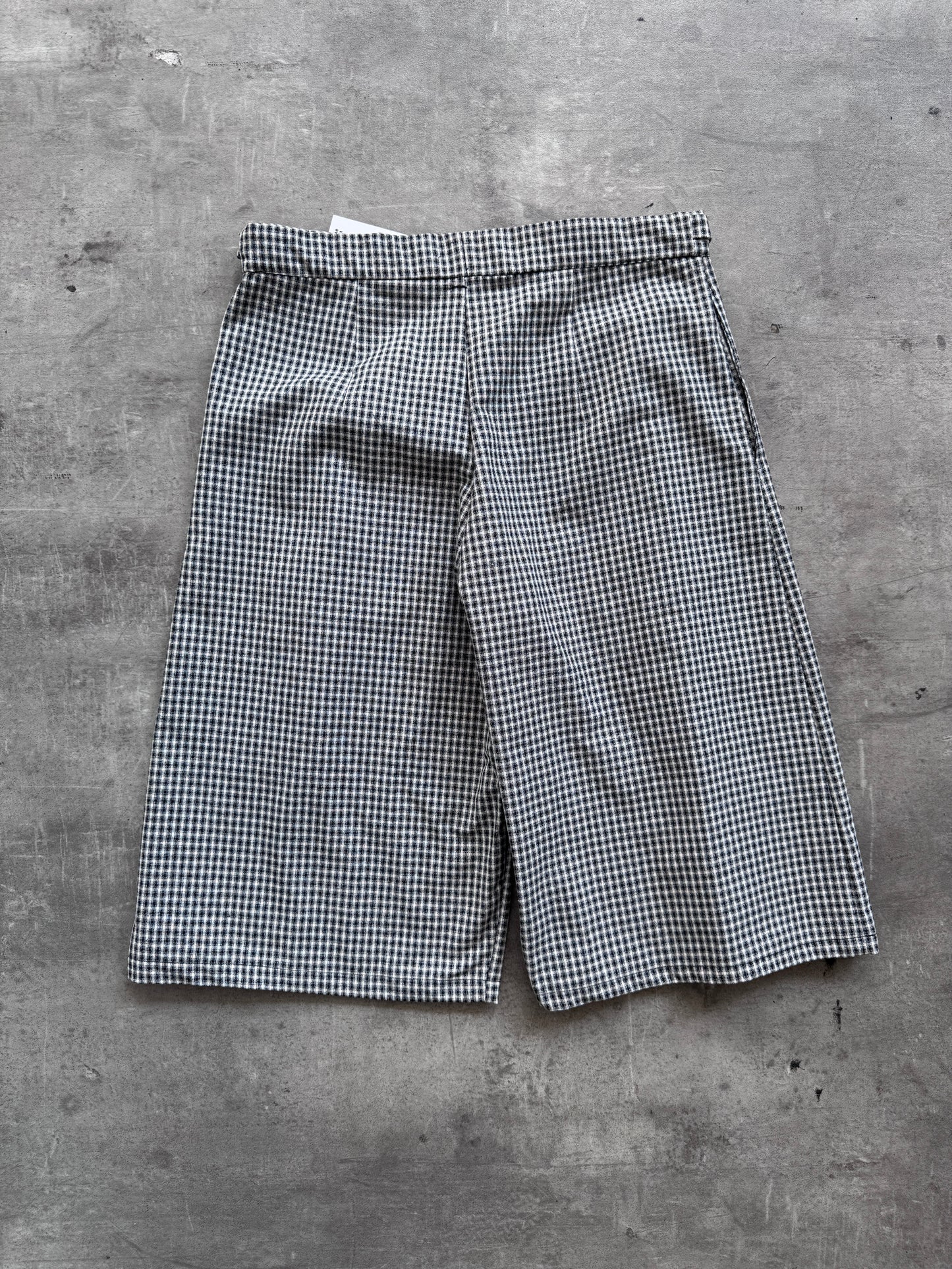 VT Rework : Pleated Check Tailored Shorts
