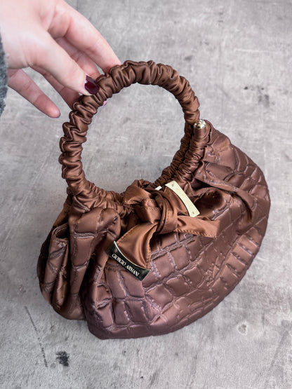 1980's Giorgio Armani Embossed Handbag