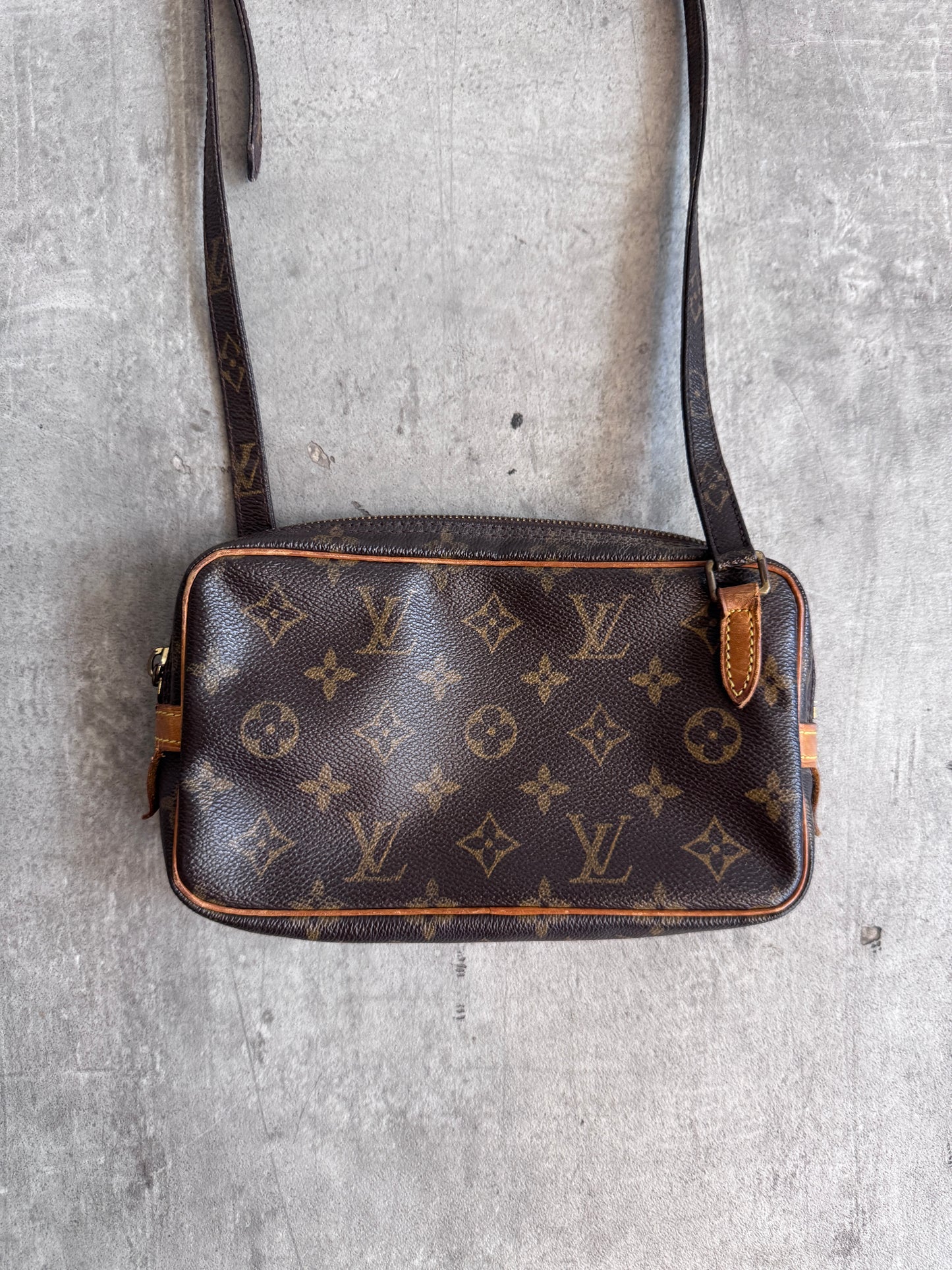 Louis Vuitton Brown Monogram Print Crossbody Bag