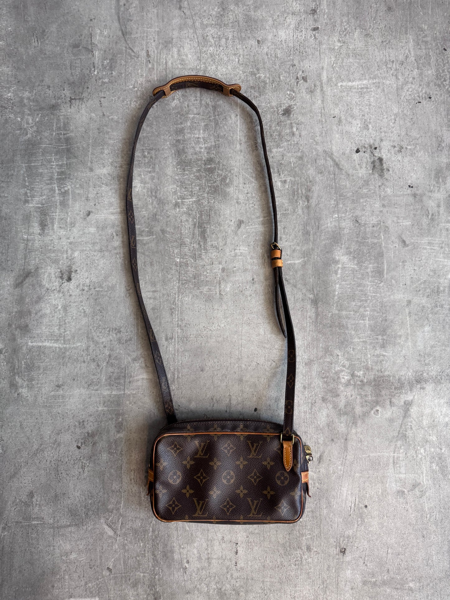 Louis Vuitton Brown Monogram Print Crossbody Bag