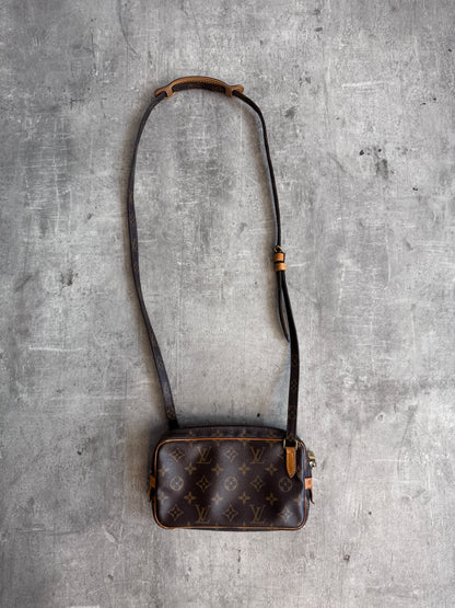 Louis Vuitton Brown Monogram Print Crossbody Bag