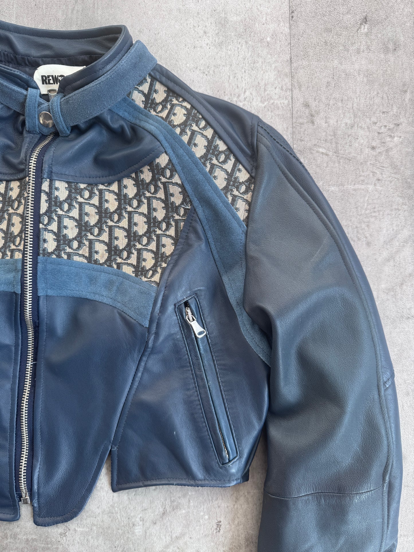 VT Rework: Dior Leather Detailed Suede Cropped Jacket