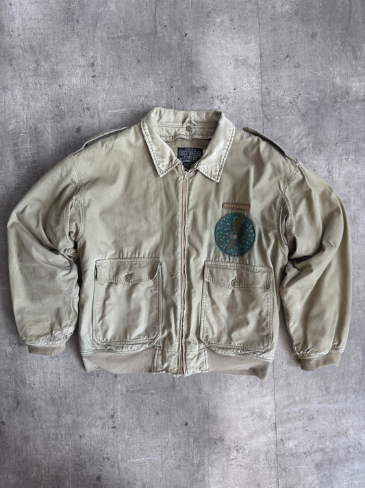 Avirex Patched Bomber Flight Jacket