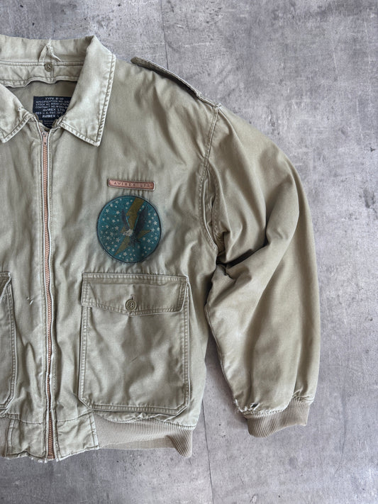 Avirex Patched Bomber Flight Jacket