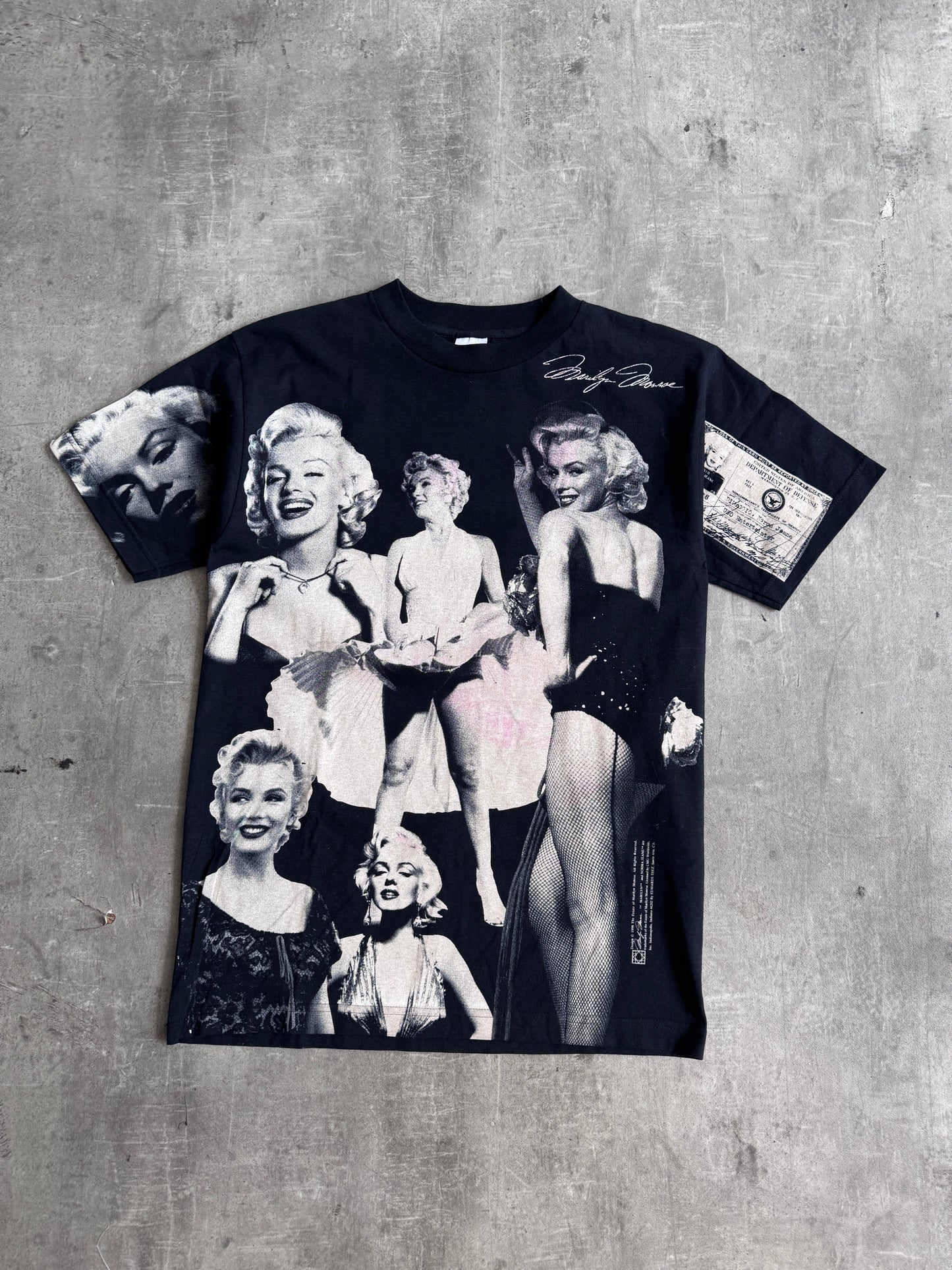 1998 Marilyn Monroe Popart All Over Print Graphic Tee