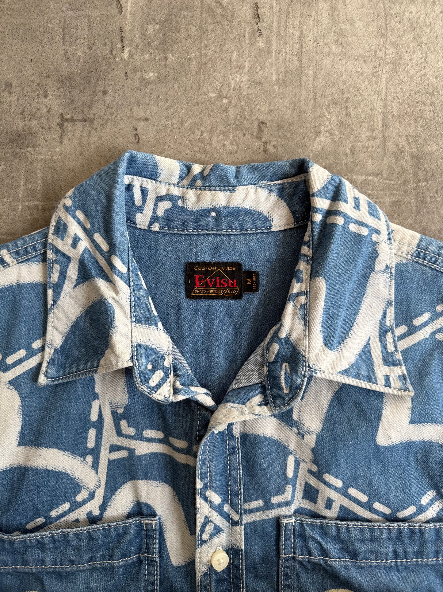 Evisu Seagull Printed Denim Shirt