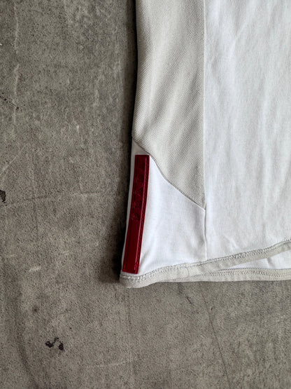 S/S 2003 Prada Red Tab Panelled Tech Tee