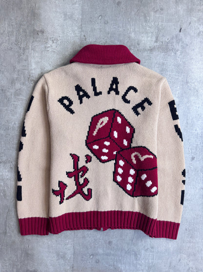 Evisu X Palace Chunky Knit Cowichan Dice Cardigan