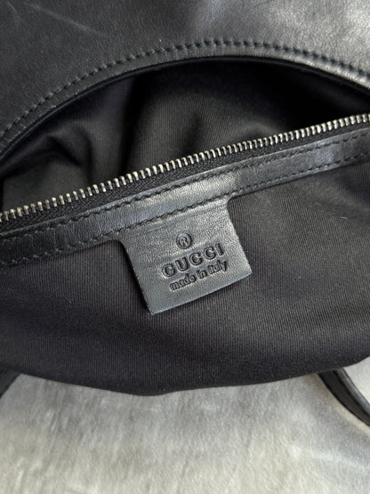 Gucci Half Moon Supreme GG Canvas Leather Hobo Bag