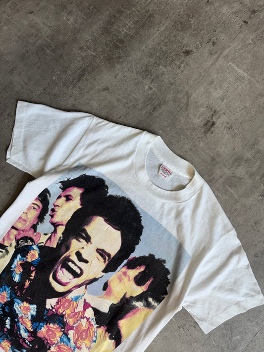 1989 Rolling Stones "Steel Wheels" Tour White Graphic Tee