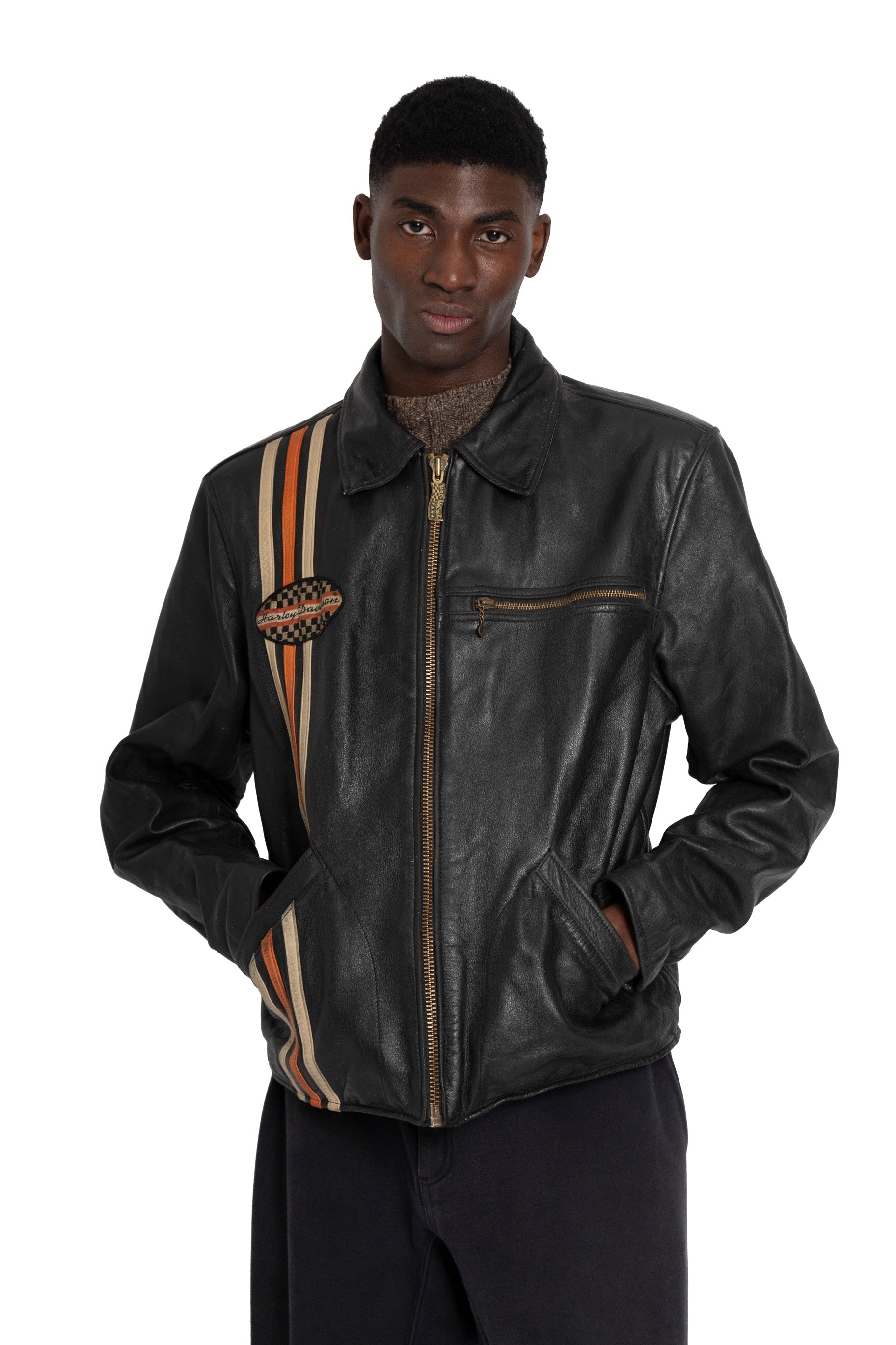 Harley Davidson Blackout Classic Leather Jacket – Vintage Threads