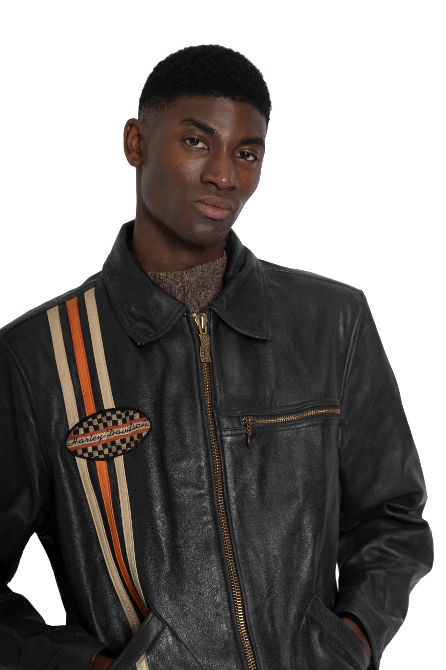 Harley Davidson Blackout Classic Leather Jacket – Vintage Threads