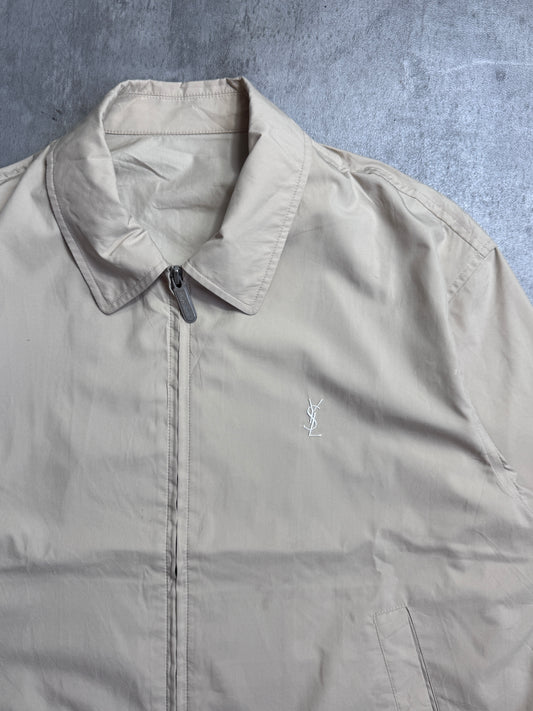 YSL Beige Lightweight Collared Blouson