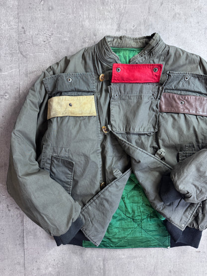 C.P. Company 1982 Dutch Police Triple Leather Uitility Bomber Jacket