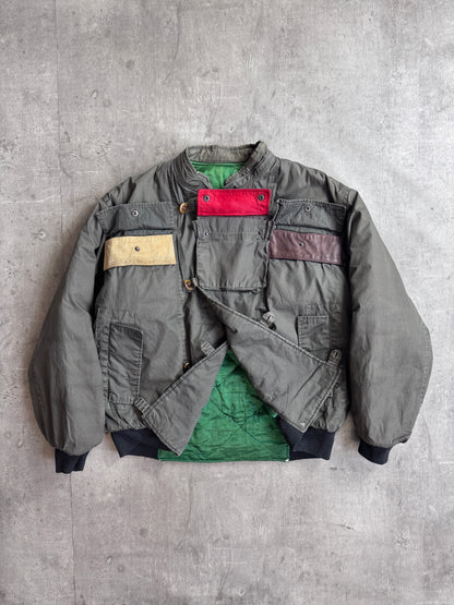 C.P. Company 1982 Dutch Police Triple Leather Uitility Bomber Jacket