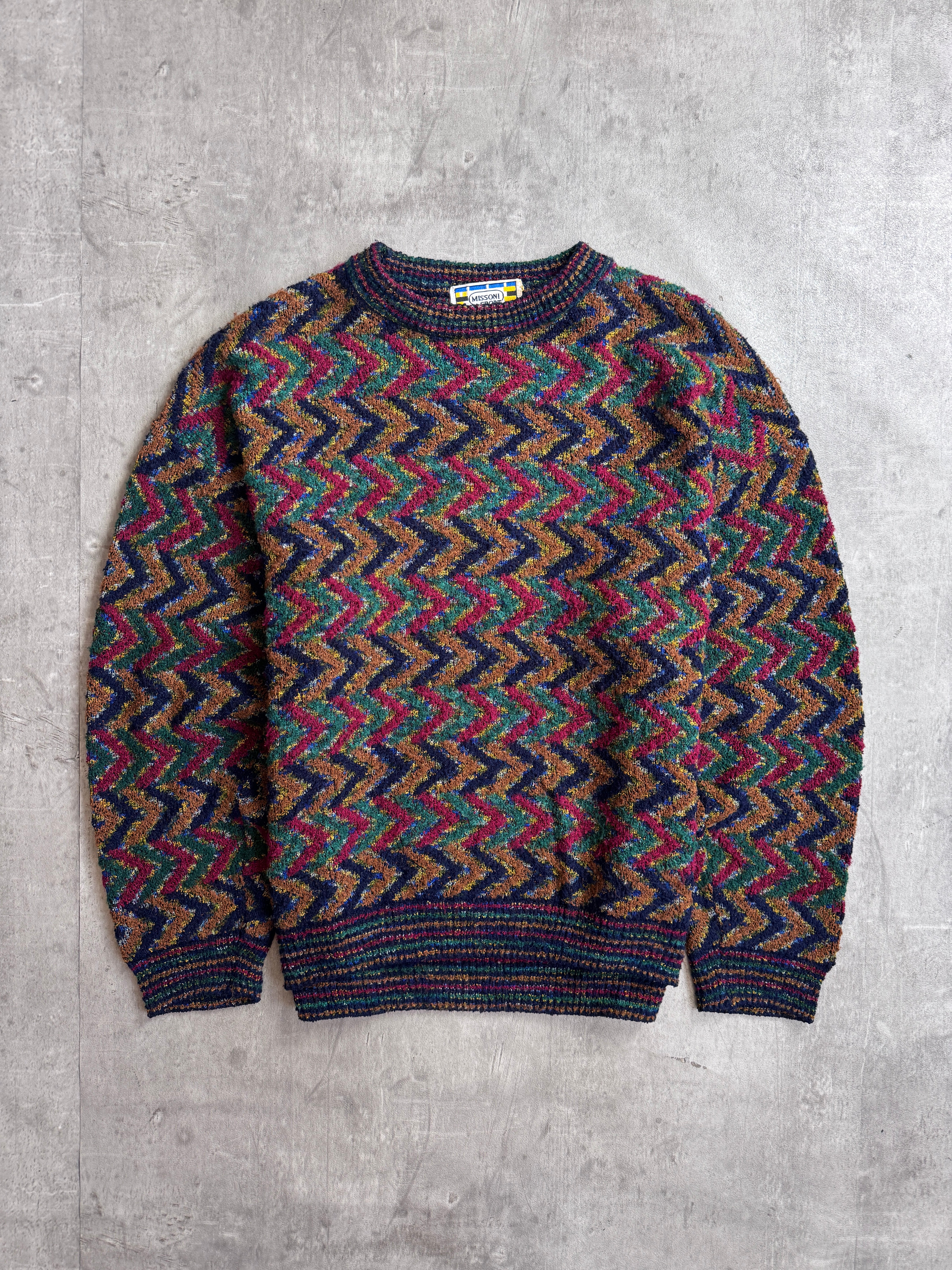 80r90s missoni sport 総柄ウールハーフコート 80r90s missoni sport 総柄ウールハーフコート