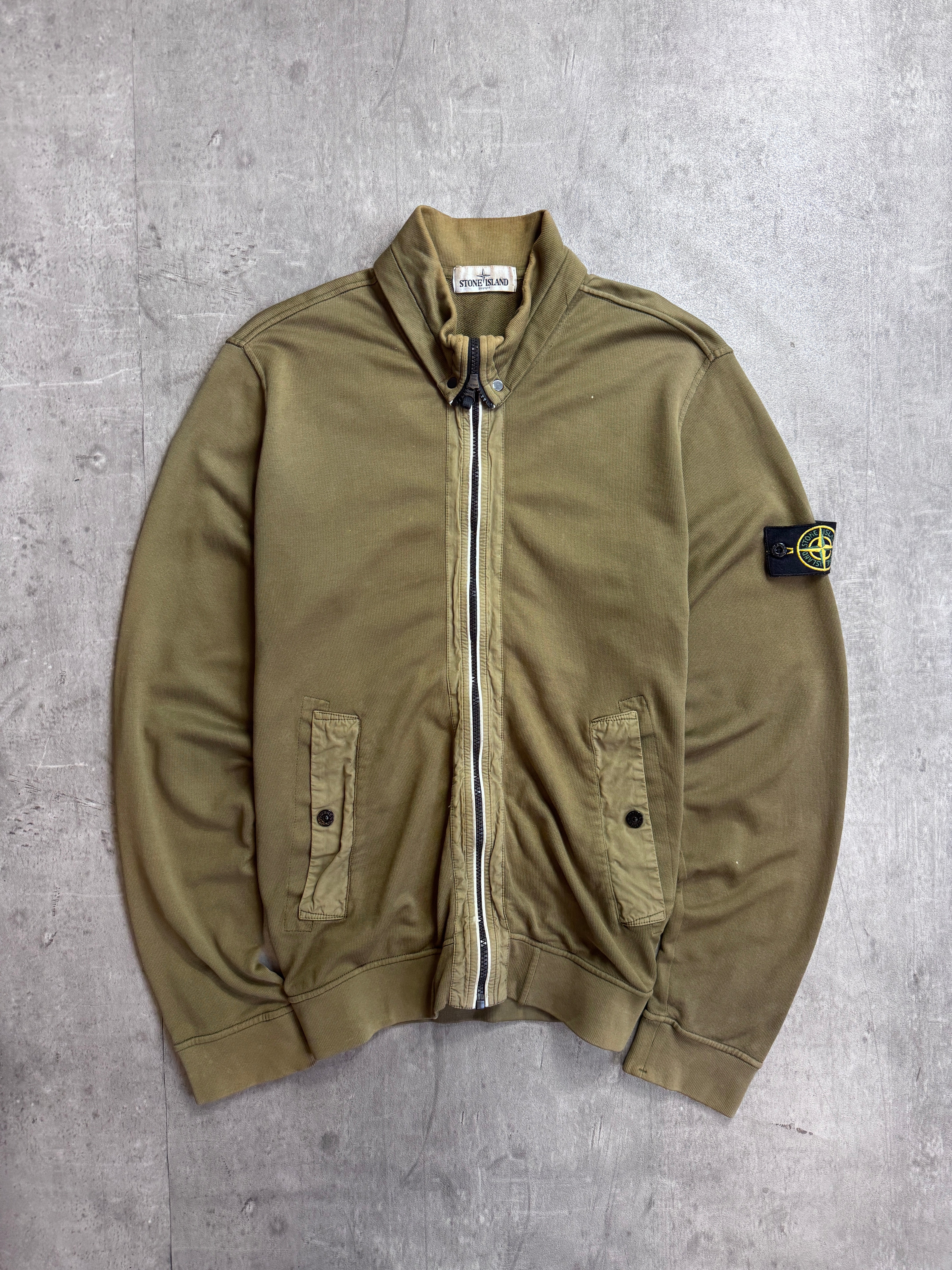 Stone Island S/S 2013 Khaki Full Zip Tech Jumper – Vintage