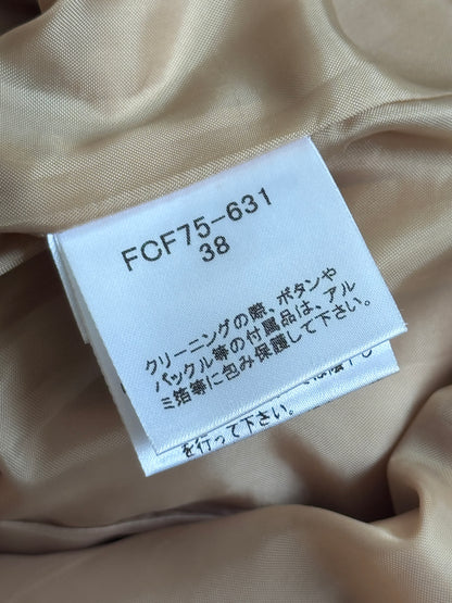 Burberry Blue Label Beige Sheepskin Single Riders Jacket