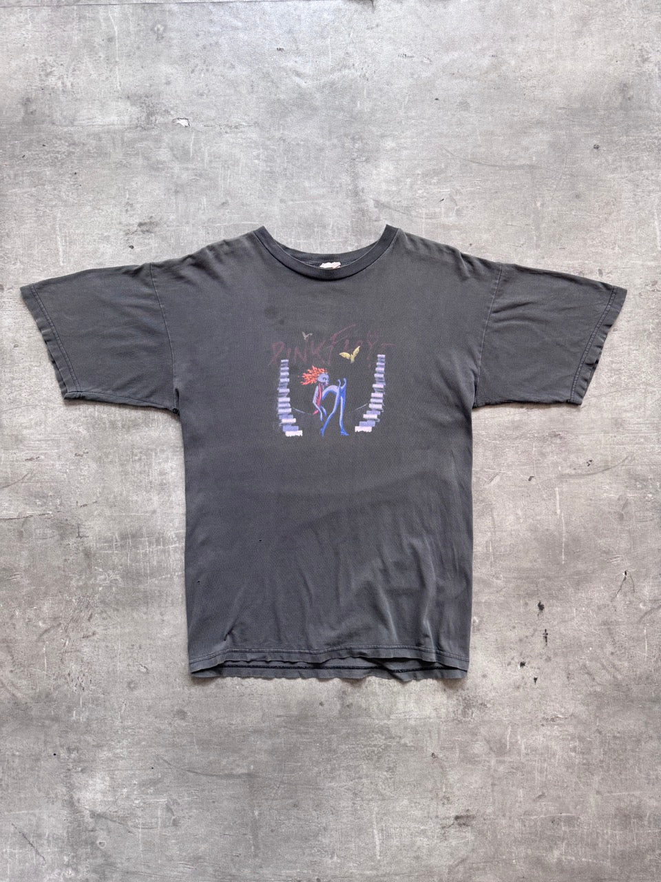 1990's Pink Floyd The Wall Faded Black Graphic Tee
