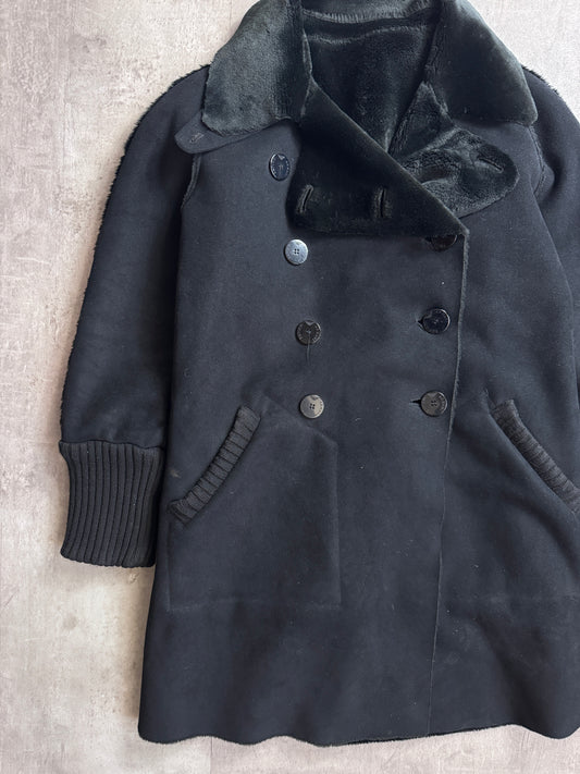 1990's Emporio Armani Double Breasted Raw Edge Seam Trench