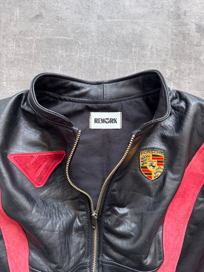 VT Rework: Porsche Motorsport Suede Trim Cropped SS Leather Top