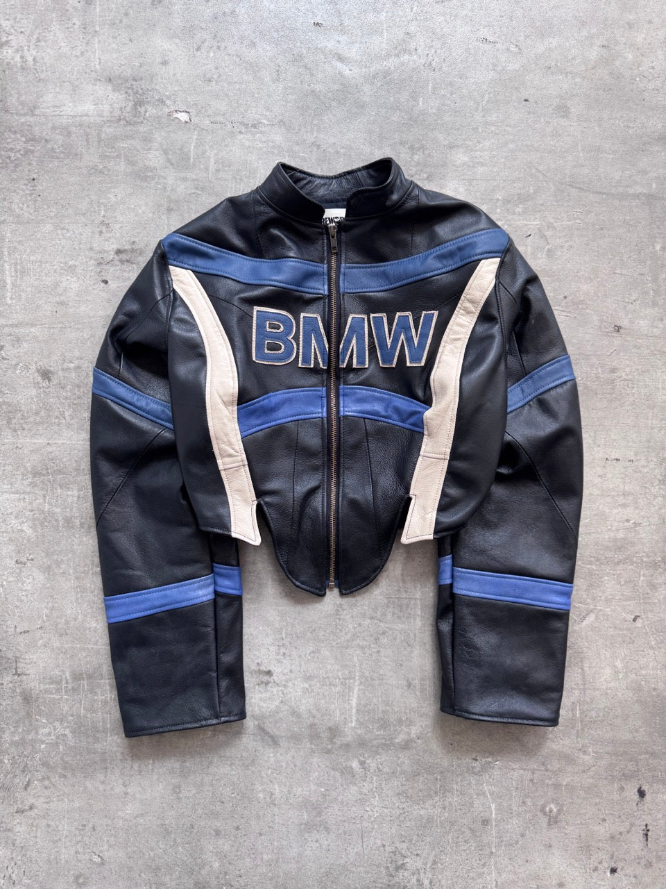 VT Rework: BMW Racing Stripe Cropped Leather Blouson