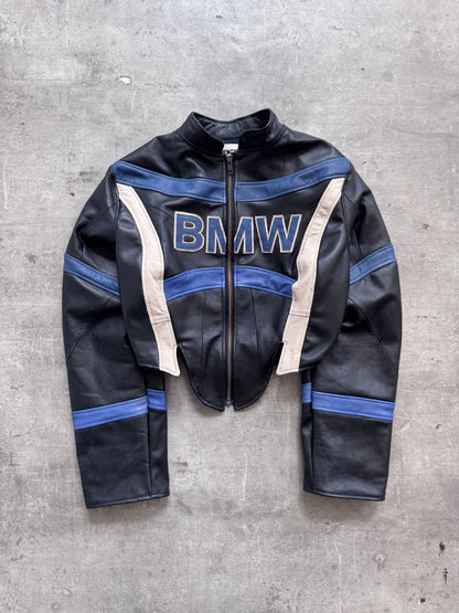VT Rework: BMW Racing Stripe Cropped Leather Blouson