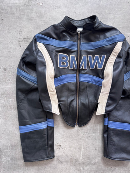VT Rework: BMW Racing Stripe Cropped Leather Blouson