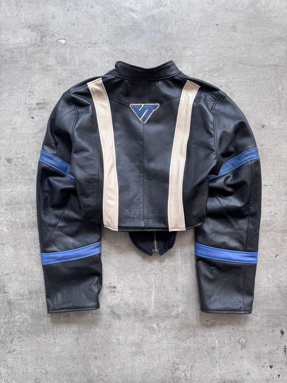 VT Rework: BMW Racing Stripe Cropped Leather Blouson