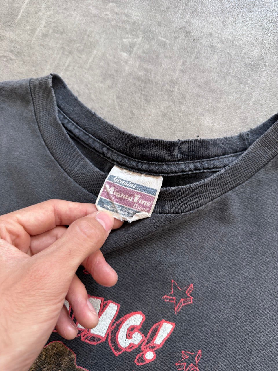 2000's Napoleon Dynamite "Dang!" Faded Black Graphic Tee