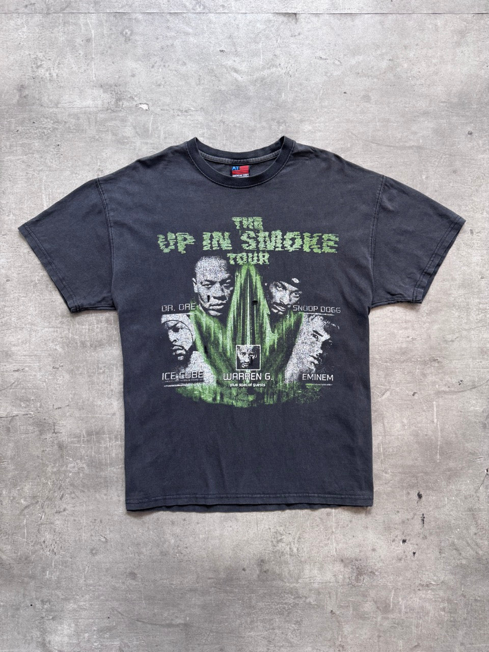 2000's 'Up In Smoke' Rap Tour Faded Black Graphic Tee