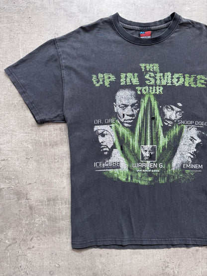 2000's 'Up In Smoke' Rap Tour Faded Black Graphic Tee