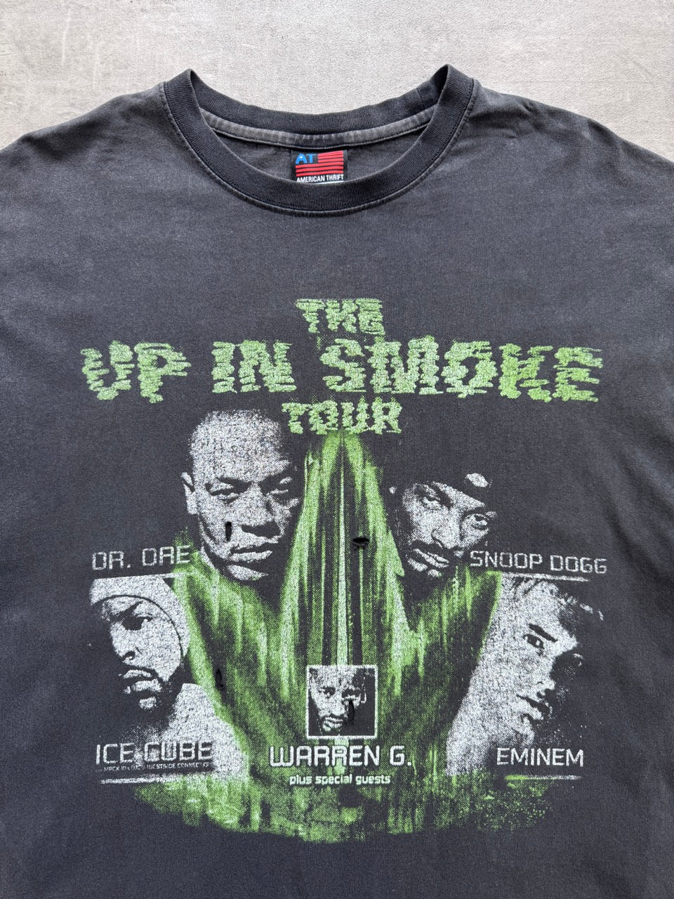 2000's 'Up In Smoke' Rap Tour Faded Black Graphic Tee