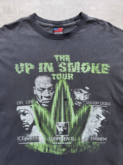 2000's 'Up In Smoke' Rap Tour Faded Black Graphic Tee