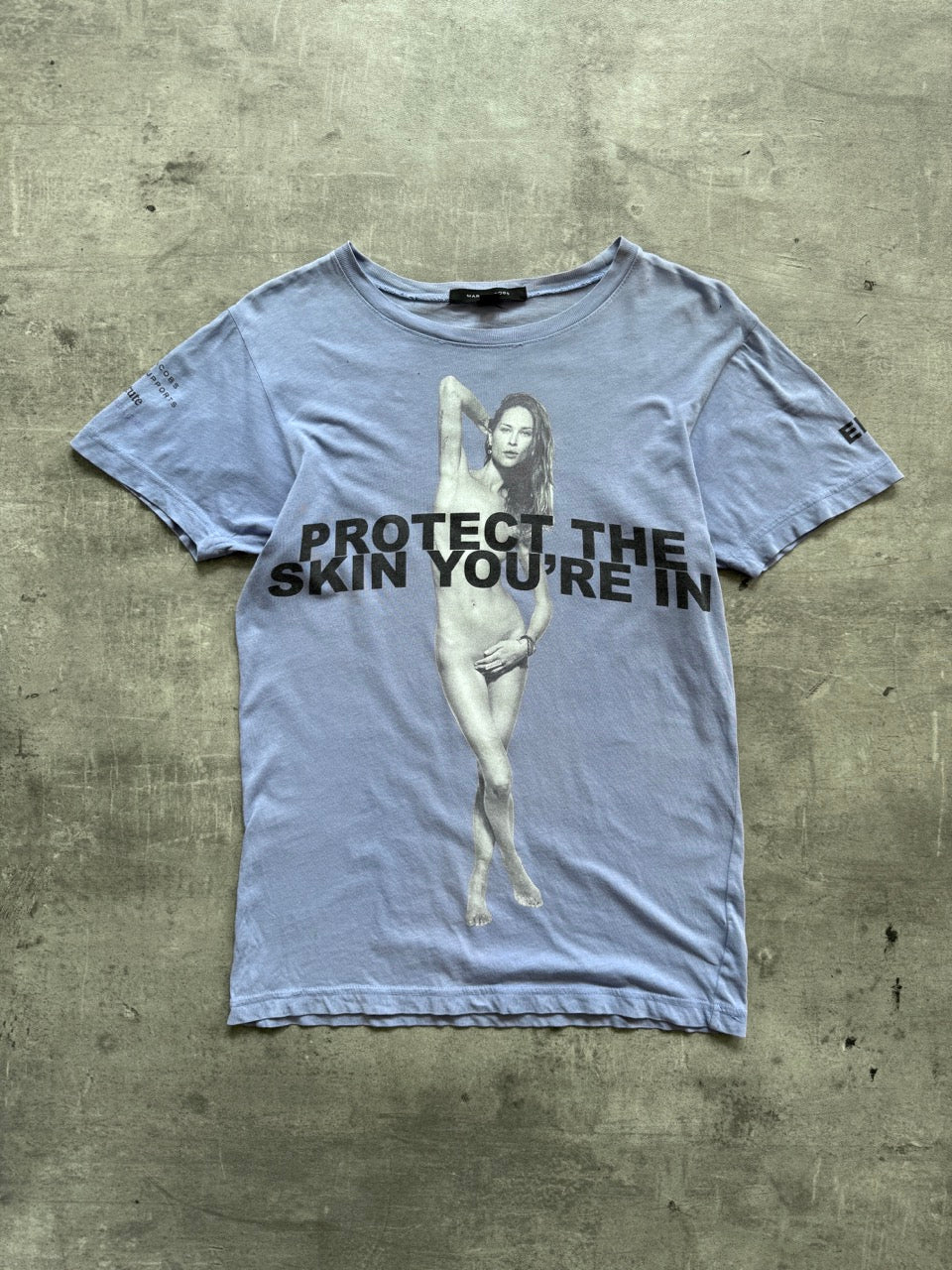 2000's Marc Jacobs 'Protect The Skin You're In' Erin Wasson Graphic Tee