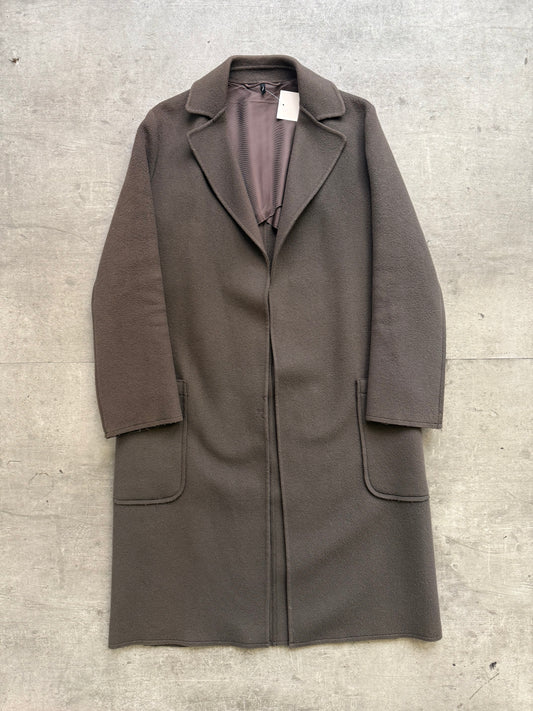 Helmut Lang Brown Wool Blend Overcoat