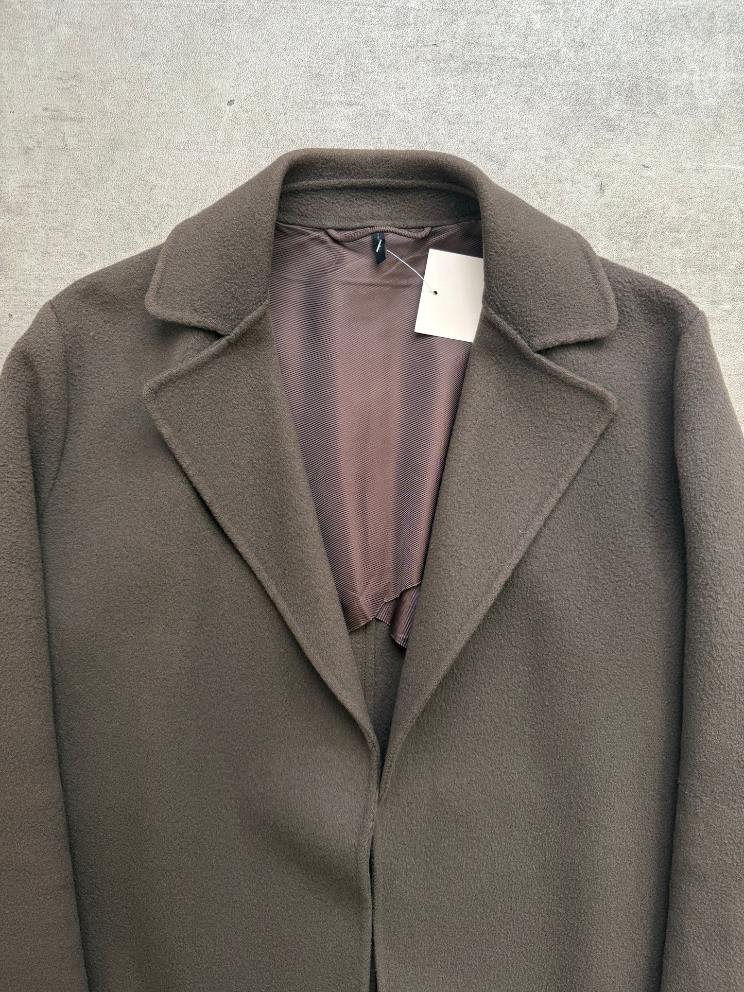 Helmut Lang Brown Wool Blend Overcoat