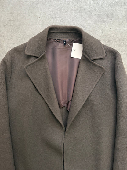 Helmut Lang Brown Wool Blend Overcoat