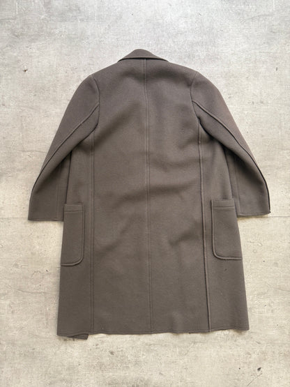 Helmut Lang Brown Wool Blend Overcoat