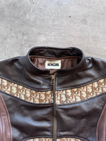VT Rework: Dior Dual Stripe Cropped Leather Jacket SC:5782
